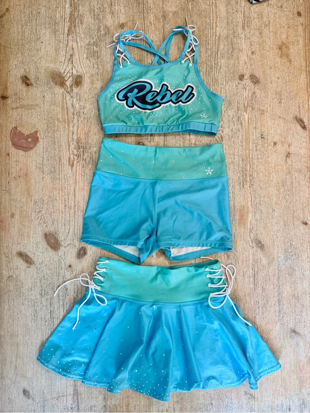 Women’s Rebel Teal & Aqua Dance Three-Piece Set - M